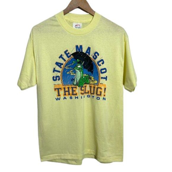 VTG Single Stitch Washington State Mascot T Shirt L Slug PNW Hef-T Tee Jays - Picture 1 of 8